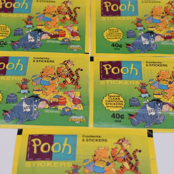 Disney Winnie the Pooh Pack of 6 Vintage Stickers Made in Italy by Diamono - Picture 5 of 9